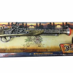 Revolver Antik Pirat aus Kunststoff, inkl. Augenklappe und Ohrring