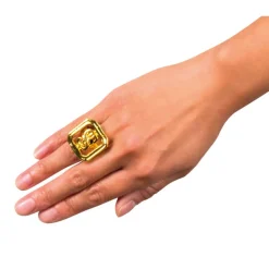 Ring Dollarzeichen, gold