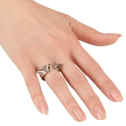 Ring Punk mit Spitzen, silber