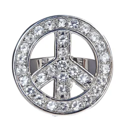 Ring, Strass, Peace & Love