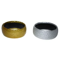 SALE Armreif silber, mit Glitter