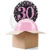 SALE Ballongrüsse Sparkle Pink 30th, 3 Ballons