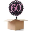SALE Ballongrüsse Sparkle Pink 60th, 1 Ballon