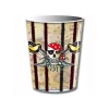 SALE Becher, recycelbar aus Pappe, Red Pirate, 8 Stück