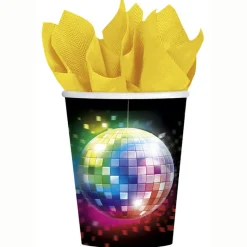 SALE Becher, recycelbar aus Pappe, Disco Fever 8 Stk. 266 ml