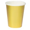 SALE Becher, recycelbar aus Pappe, Metallic Gold glänzend, 250 ml, 8 Stück