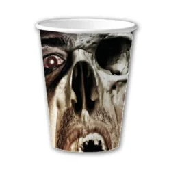SALE Becher, recycelbar aus Pappe, Zombie, 10 Stk., 0,2 ltr.