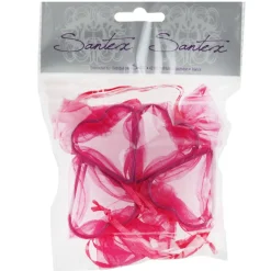 SALE Beutel aus Organza mit Herzrahmen, elfenbein, 4 Stk