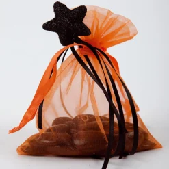 SALE Beutel aus Organza, 12x17 cm, orange, 6 Stück