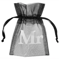 SALE Beutel Mr. aus Organza 7,5x10 cm, 10 Stk.