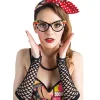 SALE Brille Rockabilly, schwarz mit Brillies