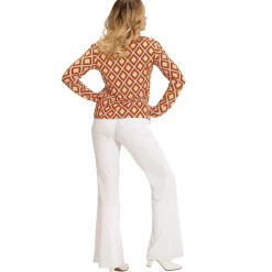 SALE Damen-Kostüm Bluse Rhombus, Gr. S-M