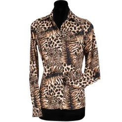 SALE Damen-Kostüm Bluse Tigerqueen, braun, Gr. XS