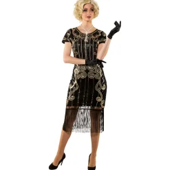 SALE Damen-Kostüm Charleston mit Ärmel, Gr. L-XL