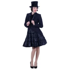 SALE Damen-Kostüm Frack Deluxe, schwarz, Gr. XS
