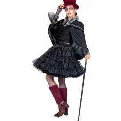 SALE Damen-Kostüm Gothic-Cape, Jacke mit angenähtem Umhang, Gr. 38