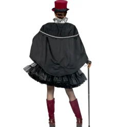 SALE Damen-Kostüm Gothic-Cape, Jacke mit angenähtem Umhang, Gr. 38