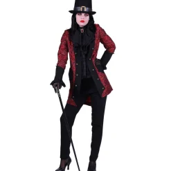 SALE Damen-Kostüm Jacke Gothic Dame, rot, Gr. XS
