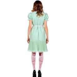 SALE Damen-Kostüm Killerpuppe, mit Kleid, Gürtel und Strümpfen, Gr. S