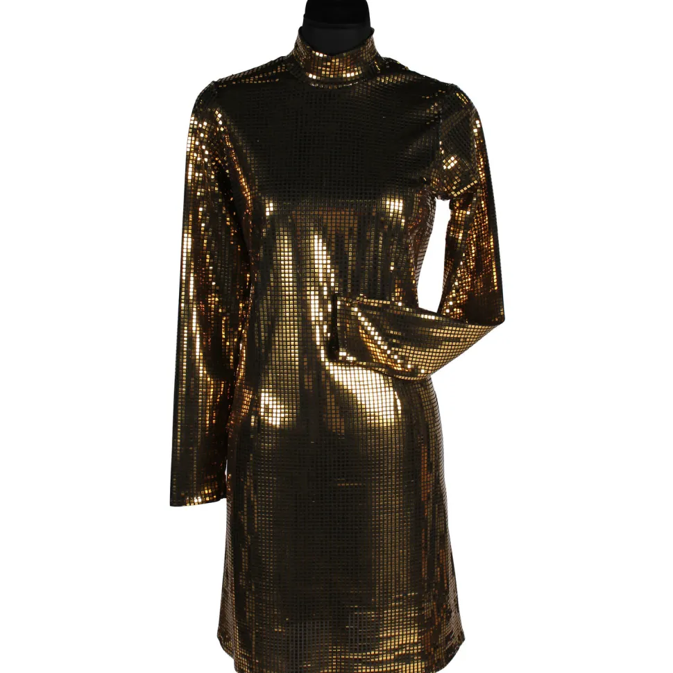 SALE Damen-Kostüm Kleid Disco-Sun, gold, Gr. XS