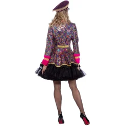 SALE Damen-Kostüm Luxus Pailletten-Jacke, mehrfarbig, Gr. 36