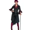 SALE Damen-Kostüm Luxus-Vampir-Lady, Jacke, schwarz-rot, Gr. 36