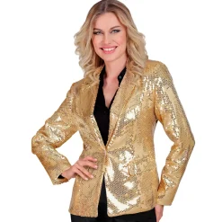SALE Damen-Kostüm Pailletten-Blazer gold, Gr. S