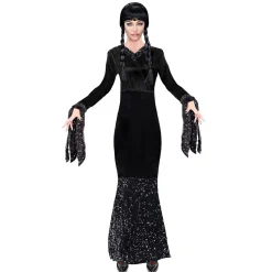 SALE Damen-Kostüm Schwarzes Halloweenkleid, Gr. S