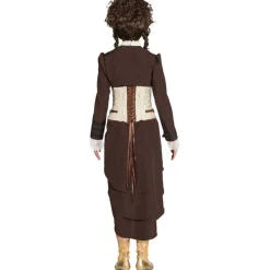 SALE Damen-Kostüm Steampunk Lagenrock braun, Gr. 34