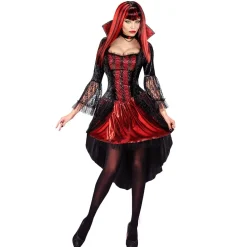 SALE Damen-Kostüm Vampirkleid, inklusive Halskette, Gr. XS