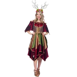 SALE Damen-Kostüm Waldfee, Kleid mit Korsage, mehrfarbig, Gr. 36