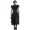 SALE Damen-Kostüm Wednesday Addams Prom-Night Ballkleid, schwarz, Gr. XS