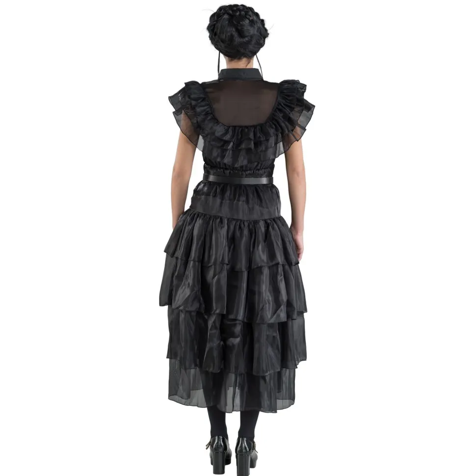 SALE Damen-Kostüm Wednesday Addams Prom-Night Ballkleid, schwarz, Gr. XS