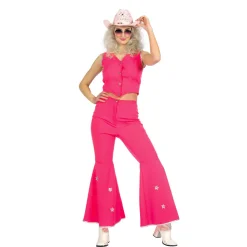 SALE Damen-Kostüm Western-Schlaghose und Weste, pink, Gr. 36