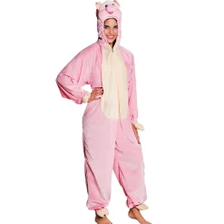 SALE Damen- und Herren-Kostüm Overall Schwein, Gr. S bis 165cm Körpergröße - Plüschkostüm, Tierkostüm