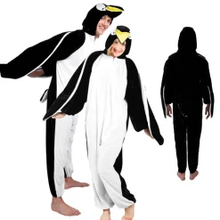 SALE Damen- und Herren-Kostüm Overall Pinguin, Gr. M-L bis 180cm Körpergröße - Plüschkostüm, Tierkostüm