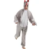SALE Damen- und Herren-Kostüm Overall Wolf, Gr. M-L bis 180cm Körpergröße - Plüschkostüm, Tierkostüm