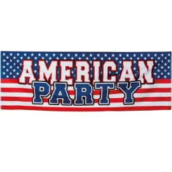 SALE Deko-Banner USA Party, 74x220cm