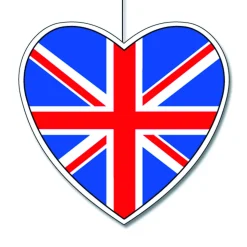 SALE Deko-Hänger Großbritannien Herz, 30 cm