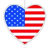 SALE Deko-Hänger USA Herz, 30 cm