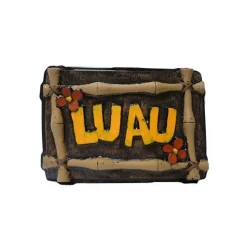 SALE Deko-Schild Luau, schwarz/braun, 38,5 x 56 cm