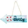 SALE Deko Schild Navy Party, 16 x 40 cm