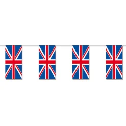 SALE Fahnenkette Großbritannien mit 14 Fahnen, je 12cm x 24cm, 4m, schwer entflammbar
