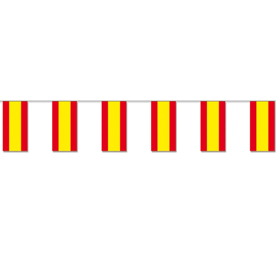 SALE Fahnenkette Spanien Flagge, 10 m, schwer entflammbar