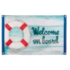 SALE Fahne Welcome on Board, 60 x 90 cm