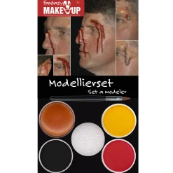 SALE Fantasy Aqua-Schmink-Set, Narben Modellieren, Vorteilspack, 6-teilig