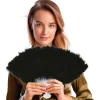 SALE Federfächer, schwarz