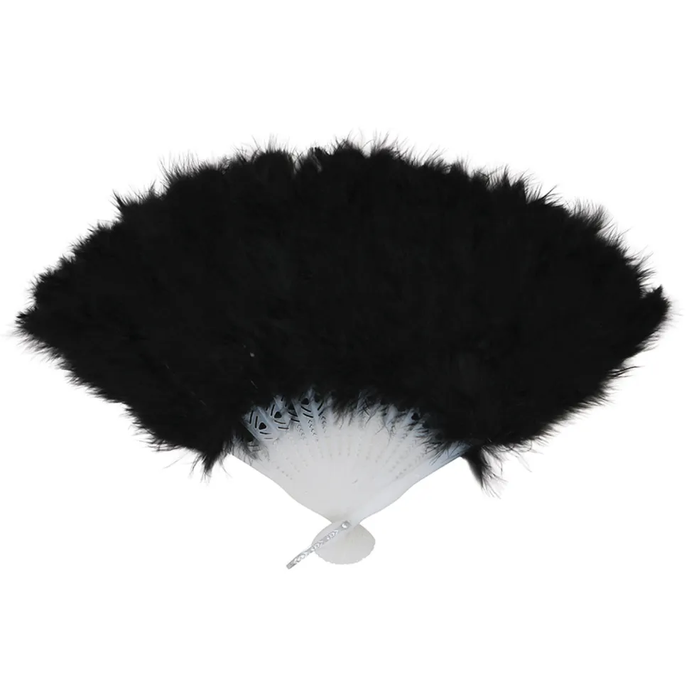 SALE Federfächer, schwarz