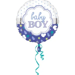 SALE Folienballon Baby Boy Muschel