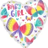 SALE Folienballon Baby Girl Watercolor Butterflies